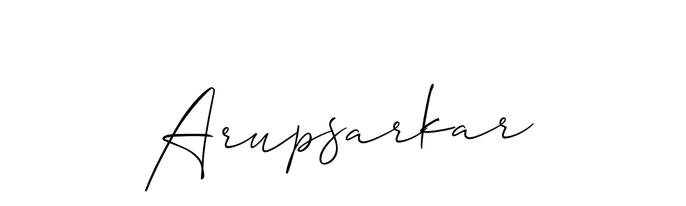 How to make Arupsarkar signature? Allison_Script is a professional autograph style. Create handwritten signature for Arupsarkar name. Arupsarkar signature style 2 images and pictures png