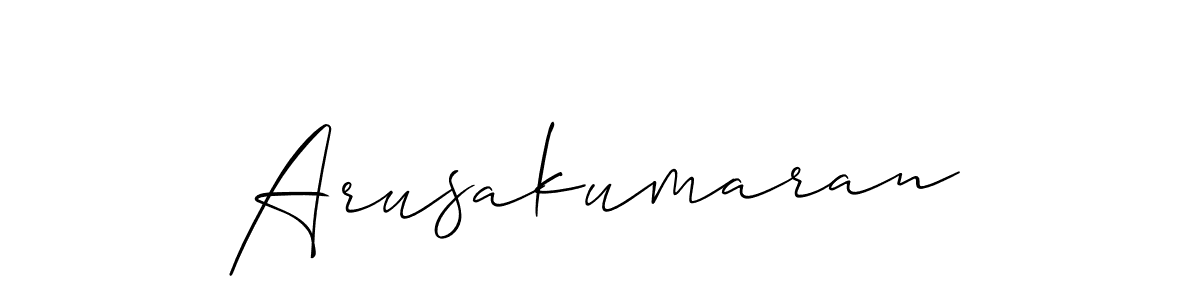 Design your own signature with our free online signature maker. With this signature software, you can create a handwritten (Allison_Script) signature for name Arusakumaran. Arusakumaran signature style 2 images and pictures png