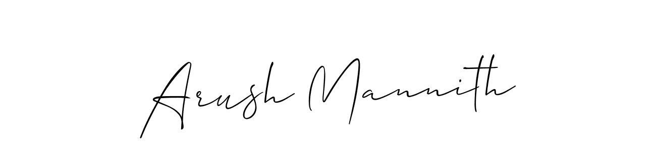 This is the best signature style for the Arush Mannith name. Also you like these signature font (Allison_Script). Mix name signature. Arush Mannith signature style 2 images and pictures png