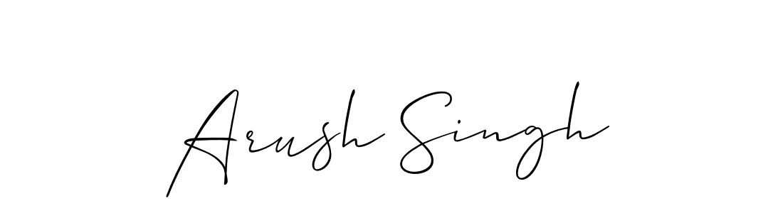 The best way (Allison_Script) to make a short signature is to pick only two or three words in your name. The name Arush Singh include a total of six letters. For converting this name. Arush Singh signature style 2 images and pictures png