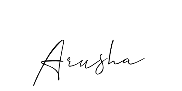 The best way (Allison_Script) to make a short signature is to pick only two or three words in your name. The name Arusha include a total of six letters. For converting this name. Arusha signature style 2 images and pictures png