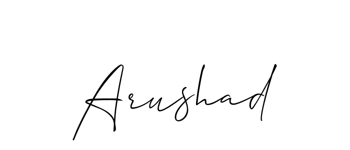 Allison_Script is a professional signature style that is perfect for those who want to add a touch of class to their signature. It is also a great choice for those who want to make their signature more unique. Get Arushad name to fancy signature for free. Arushad signature style 2 images and pictures png