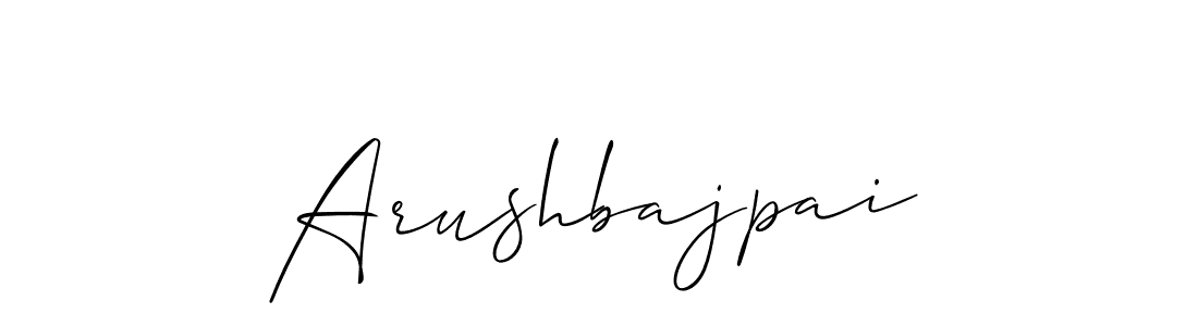 Also we have Arushbajpai name is the best signature style. Create professional handwritten signature collection using Allison_Script autograph style. Arushbajpai signature style 2 images and pictures png