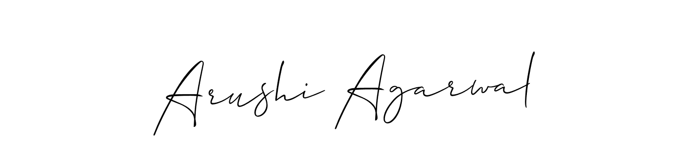 Use a signature maker to create a handwritten signature online. With this signature software, you can design (Allison_Script) your own signature for name Arushi Agarwal. Arushi Agarwal signature style 2 images and pictures png