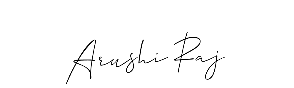 Arushi Raj stylish signature style. Best Handwritten Sign (Allison_Script) for my name. Handwritten Signature Collection Ideas for my name Arushi Raj. Arushi Raj signature style 2 images and pictures png