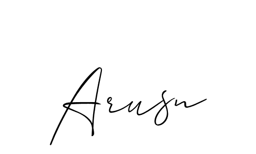 How to make Arusn signature? Allison_Script is a professional autograph style. Create handwritten signature for Arusn name. Arusn signature style 2 images and pictures png