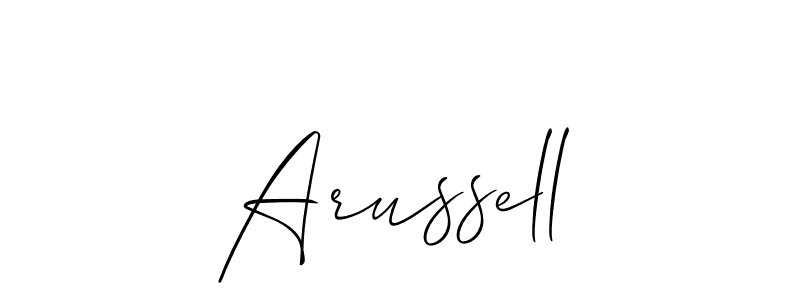 Also we have Arussell name is the best signature style. Create professional handwritten signature collection using Allison_Script autograph style. Arussell signature style 2 images and pictures png