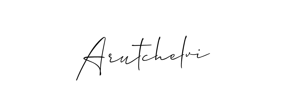 Also we have Arutchelvi name is the best signature style. Create professional handwritten signature collection using Allison_Script autograph style. Arutchelvi signature style 2 images and pictures png