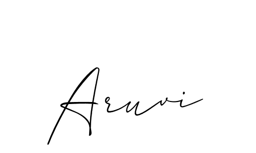 Allison_Script is a professional signature style that is perfect for those who want to add a touch of class to their signature. It is also a great choice for those who want to make their signature more unique. Get Aruvi name to fancy signature for free. Aruvi signature style 2 images and pictures png