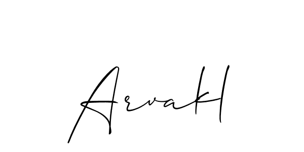 It looks lik you need a new signature style for name Arvakl. Design unique handwritten (Allison_Script) signature with our free signature maker in just a few clicks. Arvakl signature style 2 images and pictures png