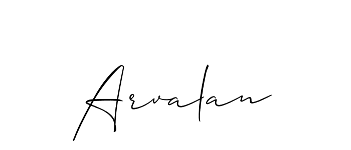 Make a short Arvalan signature style. Manage your documents anywhere anytime using Allison_Script. Create and add eSignatures, submit forms, share and send files easily. Arvalan signature style 2 images and pictures png