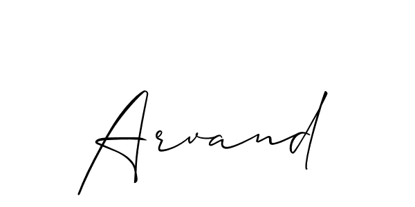 The best way (Allison_Script) to make a short signature is to pick only two or three words in your name. The name Arvand include a total of six letters. For converting this name. Arvand signature style 2 images and pictures png