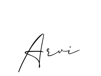 It looks lik you need a new signature style for name Arvi. Design unique handwritten (Allison_Script) signature with our free signature maker in just a few clicks. Arvi signature style 2 images and pictures png