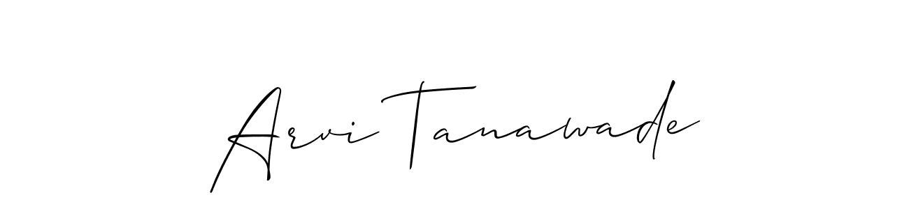 Use a signature maker to create a handwritten signature online. With this signature software, you can design (Allison_Script) your own signature for name Arvi Tanawade. Arvi Tanawade signature style 2 images and pictures png