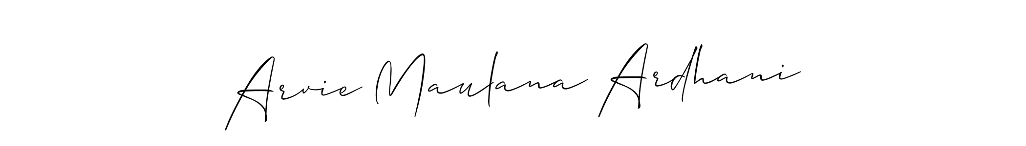 Also You can easily find your signature by using the search form. We will create Arvie Maulana Ardhani name handwritten signature images for you free of cost using Allison_Script sign style. Arvie Maulana Ardhani signature style 2 images and pictures png