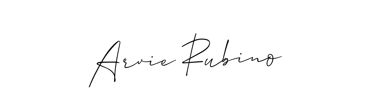 if you are searching for the best signature style for your name Arvie Rubino. so please give up your signature search. here we have designed multiple signature styles  using Allison_Script. Arvie Rubino signature style 2 images and pictures png