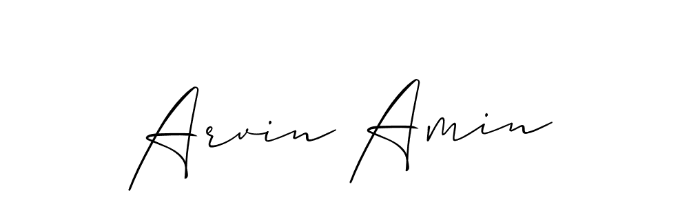 Make a beautiful signature design for name Arvin Amin. With this signature (Allison_Script) style, you can create a handwritten signature for free. Arvin Amin signature style 2 images and pictures png