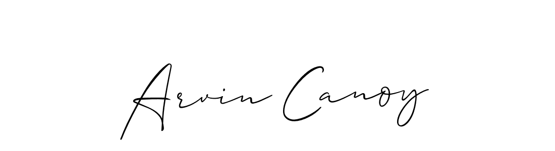 if you are searching for the best signature style for your name Arvin Canoy. so please give up your signature search. here we have designed multiple signature styles  using Allison_Script. Arvin Canoy signature style 2 images and pictures png