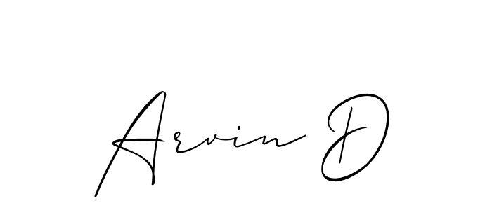 Make a beautiful signature design for name Arvin D. Use this online signature maker to create a handwritten signature for free. Arvin D signature style 2 images and pictures png