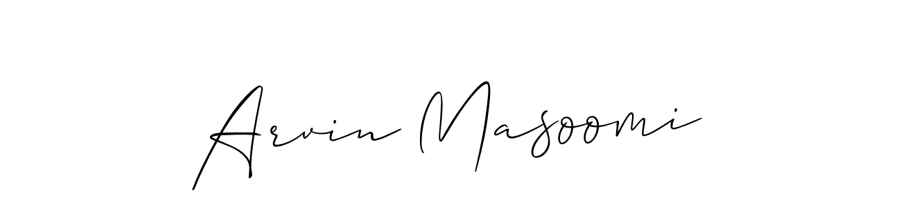 Arvin Masoomi stylish signature style. Best Handwritten Sign (Allison_Script) for my name. Handwritten Signature Collection Ideas for my name Arvin Masoomi. Arvin Masoomi signature style 2 images and pictures png
