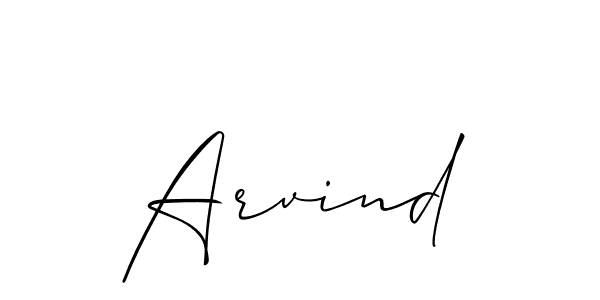 Make a beautiful signature design for name Arvind. With this signature (Allison_Script) style, you can create a handwritten signature for free. Arvind signature style 2 images and pictures png