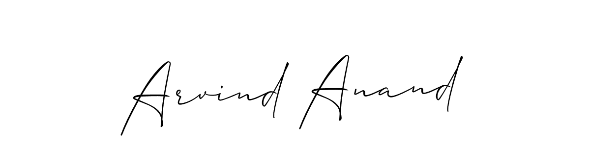 Also we have Arvind Anand name is the best signature style. Create professional handwritten signature collection using Allison_Script autograph style. Arvind Anand signature style 2 images and pictures png