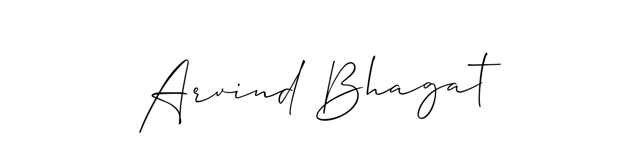 How to make Arvind Bhagat name signature. Use Allison_Script style for creating short signs online. This is the latest handwritten sign. Arvind Bhagat signature style 2 images and pictures png