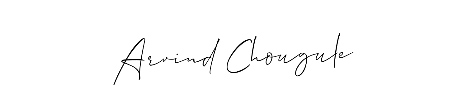 Create a beautiful signature design for name Arvind Chougule. With this signature (Allison_Script) fonts, you can make a handwritten signature for free. Arvind Chougule signature style 2 images and pictures png