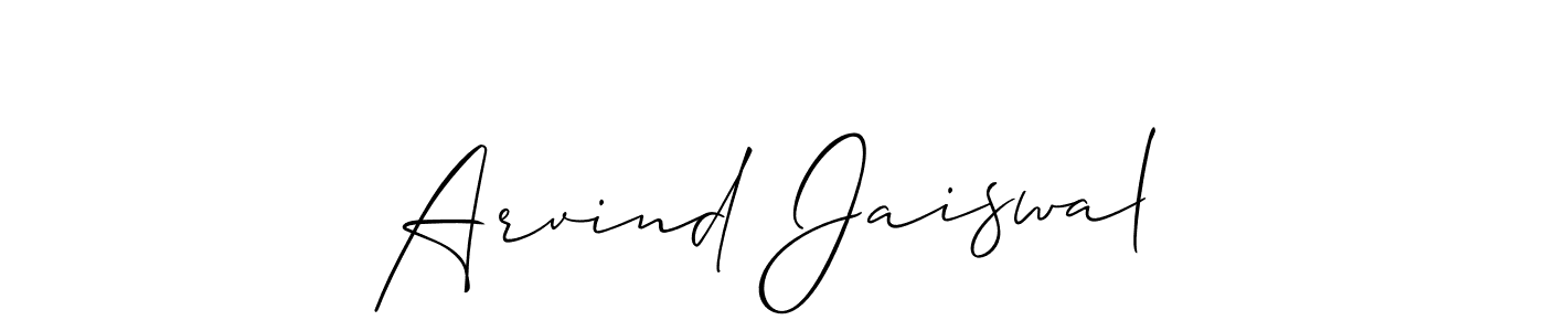 It looks lik you need a new signature style for name Arvind Jaiswal. Design unique handwritten (Allison_Script) signature with our free signature maker in just a few clicks. Arvind Jaiswal signature style 2 images and pictures png