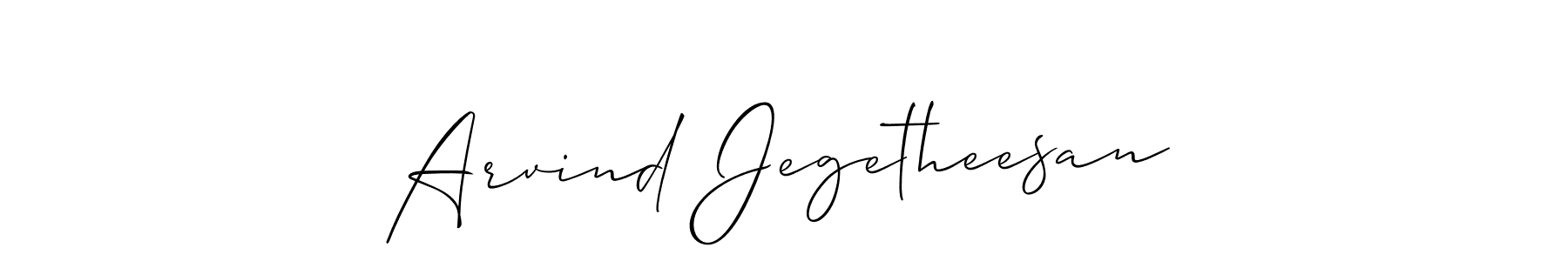 if you are searching for the best signature style for your name Arvind Jegetheesan. so please give up your signature search. here we have designed multiple signature styles  using Allison_Script. Arvind Jegetheesan signature style 2 images and pictures png