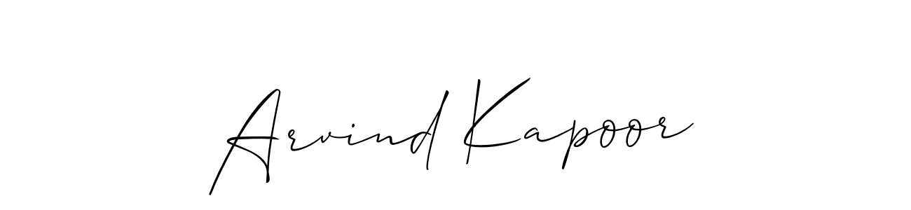 Use a signature maker to create a handwritten signature online. With this signature software, you can design (Allison_Script) your own signature for name Arvind Kapoor. Arvind Kapoor signature style 2 images and pictures png