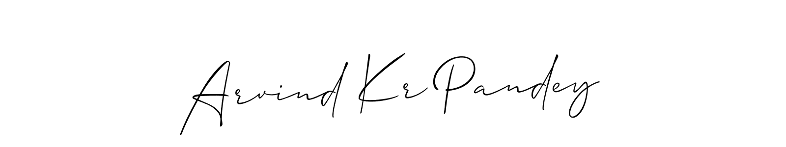 How to Draw Arvind Kr Pandey signature style? Allison_Script is a latest design signature styles for name Arvind Kr Pandey. Arvind Kr Pandey signature style 2 images and pictures png