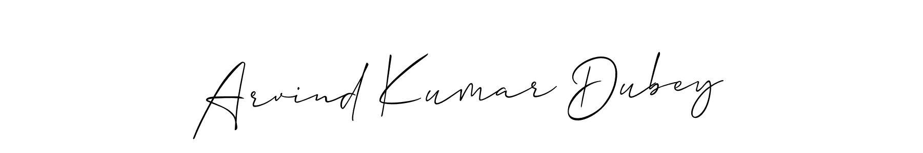 Use a signature maker to create a handwritten signature online. With this signature software, you can design (Allison_Script) your own signature for name Arvind Kumar Dubey. Arvind Kumar Dubey signature style 2 images and pictures png