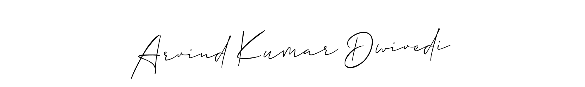 You should practise on your own different ways (Allison_Script) to write your name (Arvind Kumar Dwivedi) in signature. don't let someone else do it for you. Arvind Kumar Dwivedi signature style 2 images and pictures png