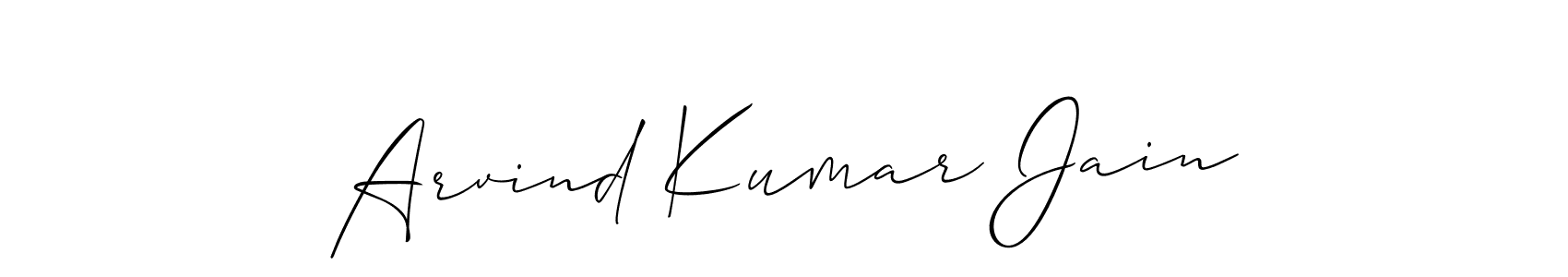 You should practise on your own different ways (Allison_Script) to write your name (Arvind Kumar Jain) in signature. don't let someone else do it for you. Arvind Kumar Jain signature style 2 images and pictures png
