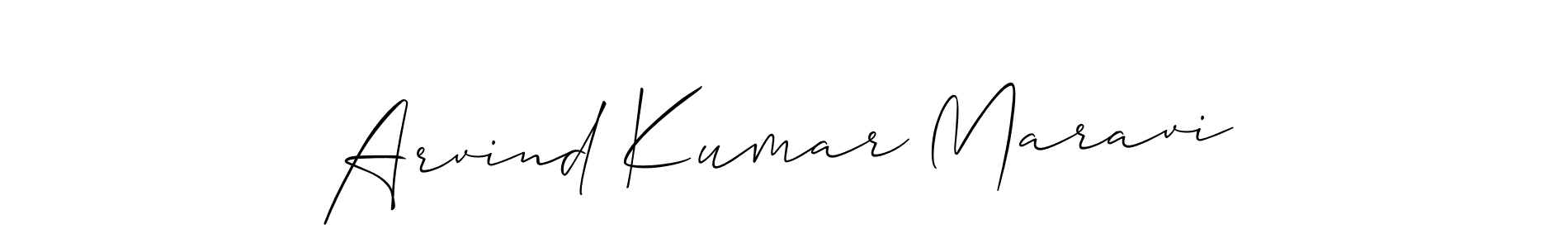 Design your own signature with our free online signature maker. With this signature software, you can create a handwritten (Allison_Script) signature for name Arvind Kumar Maravi. Arvind Kumar Maravi signature style 2 images and pictures png