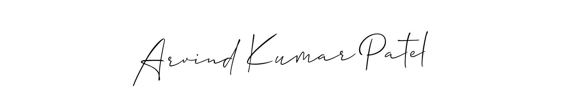 How to make Arvind Kumar Patel name signature. Use Allison_Script style for creating short signs online. This is the latest handwritten sign. Arvind Kumar Patel signature style 2 images and pictures png