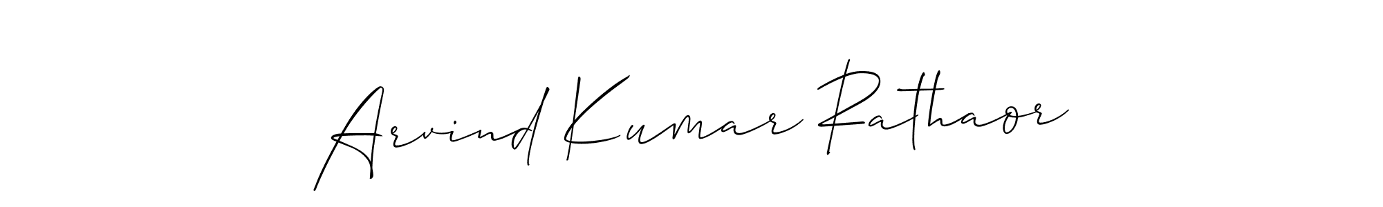 How to make Arvind Kumar Rathaor signature? Allison_Script is a professional autograph style. Create handwritten signature for Arvind Kumar Rathaor name. Arvind Kumar Rathaor signature style 2 images and pictures png