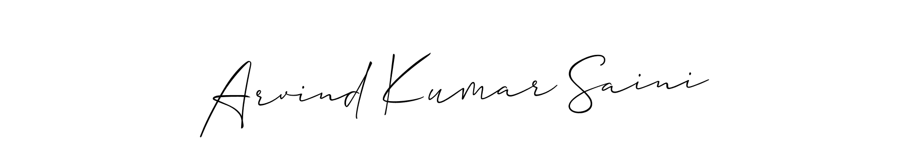 How to make Arvind Kumar Saini signature? Allison_Script is a professional autograph style. Create handwritten signature for Arvind Kumar Saini name. Arvind Kumar Saini signature style 2 images and pictures png