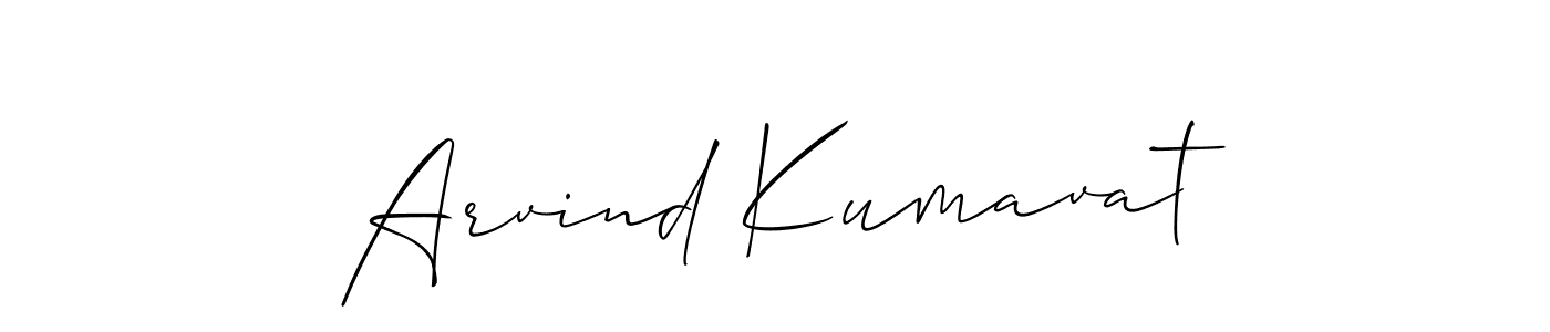 How to make Arvind Kumavat signature? Allison_Script is a professional autograph style. Create handwritten signature for Arvind Kumavat name. Arvind Kumavat signature style 2 images and pictures png