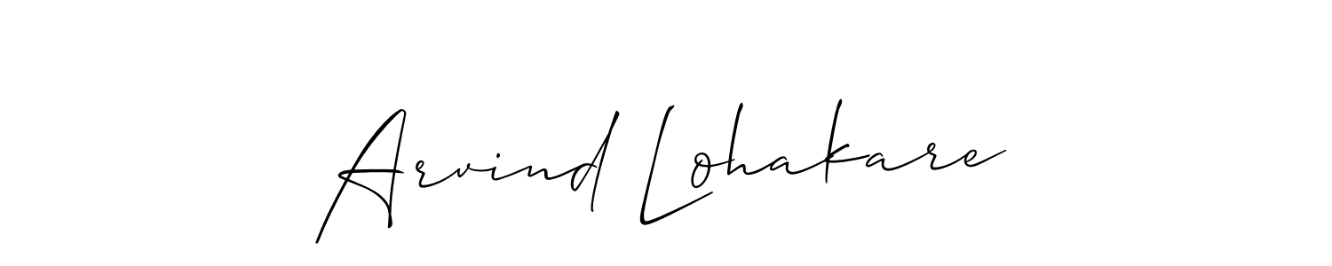 How to make Arvind Lohakare signature? Allison_Script is a professional autograph style. Create handwritten signature for Arvind Lohakare name. Arvind Lohakare signature style 2 images and pictures png