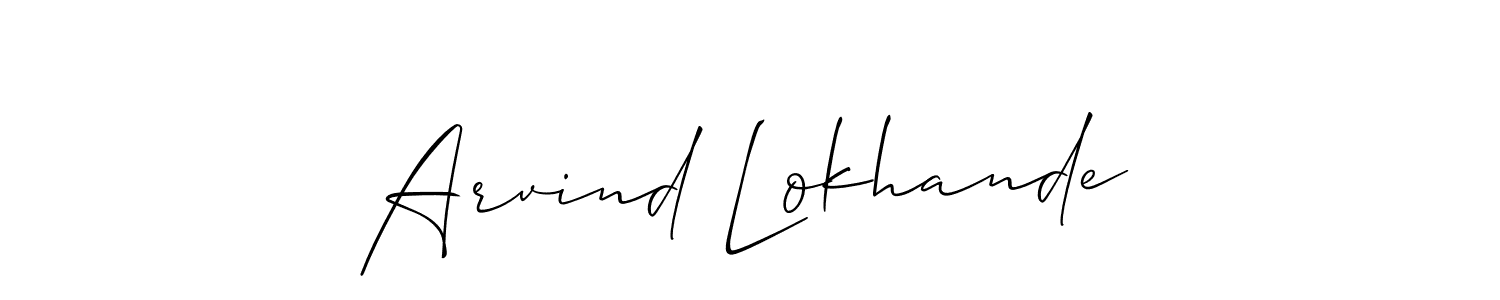 Similarly Allison_Script is the best handwritten signature design. Signature creator online .You can use it as an online autograph creator for name Arvind Lokhande. Arvind Lokhande signature style 2 images and pictures png