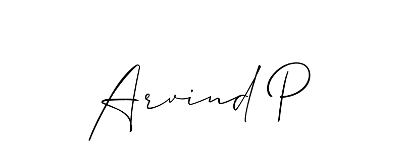 You should practise on your own different ways (Allison_Script) to write your name (Arvind P) in signature. don't let someone else do it for you. Arvind P signature style 2 images and pictures png