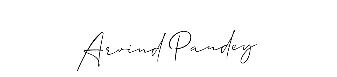 Make a beautiful signature design for name Arvind Pandey. With this signature (Allison_Script) style, you can create a handwritten signature for free. Arvind Pandey signature style 2 images and pictures png