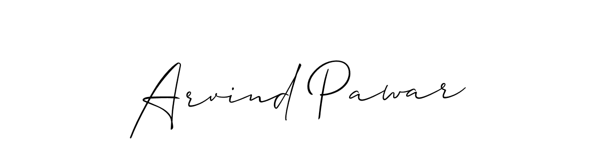 How to make Arvind Pawar name signature. Use Allison_Script style for creating short signs online. This is the latest handwritten sign. Arvind Pawar signature style 2 images and pictures png