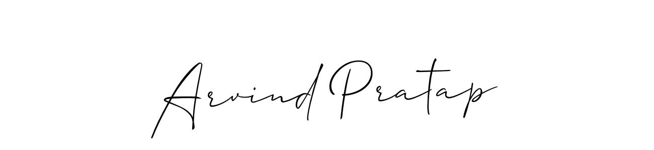 Create a beautiful signature design for name Arvind Pratap. With this signature (Allison_Script) fonts, you can make a handwritten signature for free. Arvind Pratap signature style 2 images and pictures png
