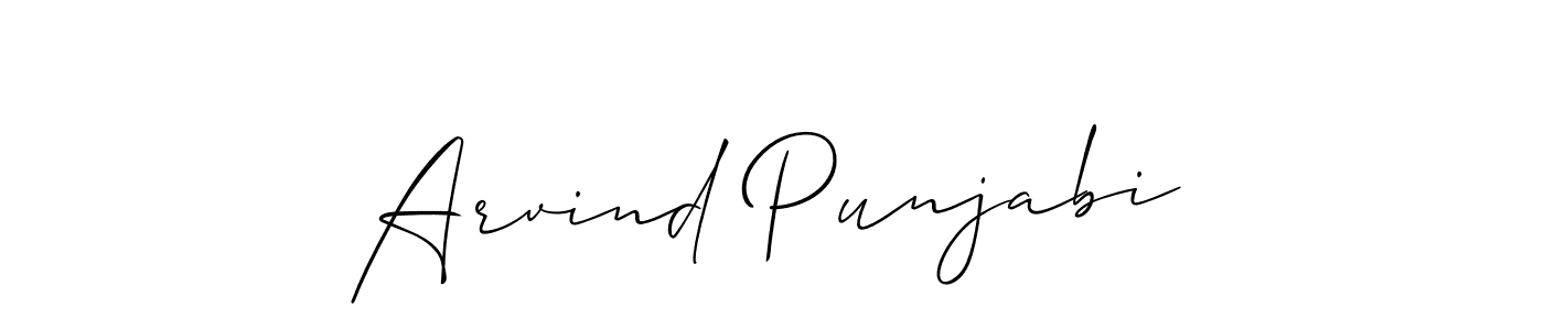 How to make Arvind Punjabi name signature. Use Allison_Script style for creating short signs online. This is the latest handwritten sign. Arvind Punjabi signature style 2 images and pictures png
