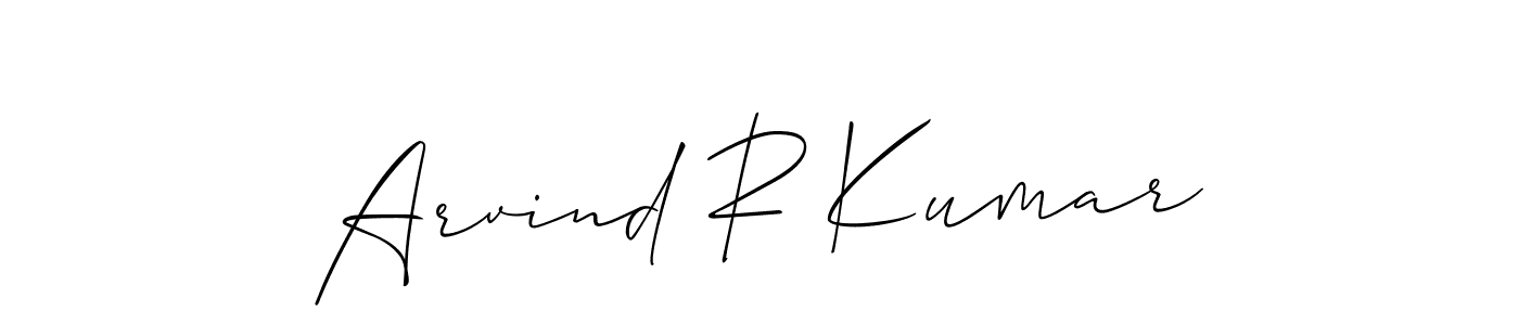 Make a short Arvind R Kumar signature style. Manage your documents anywhere anytime using Allison_Script. Create and add eSignatures, submit forms, share and send files easily. Arvind R Kumar signature style 2 images and pictures png