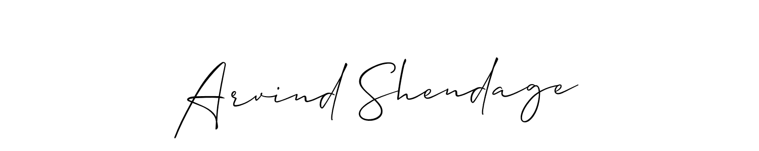 You should practise on your own different ways (Allison_Script) to write your name (Arvind Shendage) in signature. don't let someone else do it for you. Arvind Shendage signature style 2 images and pictures png