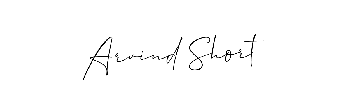 Create a beautiful signature design for name Arvind Short. With this signature (Allison_Script) fonts, you can make a handwritten signature for free. Arvind Short signature style 2 images and pictures png